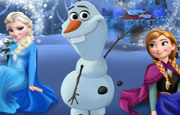 Juego Elsa y Anna creando a Olaf