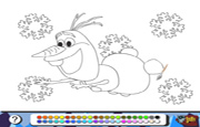 Colorear Olaf en Movimiento