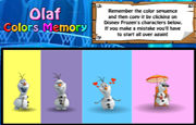 Juego Olaf Memoria de Color