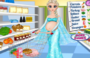 Juego Pregnant Elsa Food Shopping